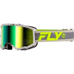 Masque FLY RACING Zone Dark Grey/Hi-Vis - écran Iridiscent Green