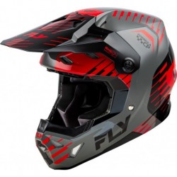 Casque FLY RACING Formula CP Slice - gris/rouge/noir