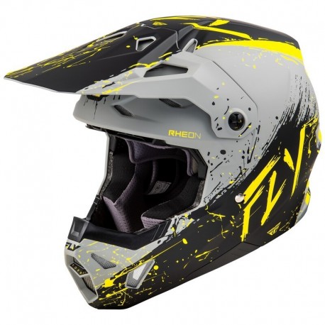 Casque FLY RACING Formula CP Manic - gris matte/noir/jaune