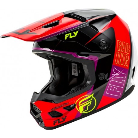 Casque FLY RACING Kinetic Rally - rouge/noir/blanc