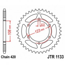 Couronne JT SPROCKETS acier standard 1133 - 420