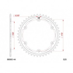 Couronne AFAM acier standard 86900 - 525