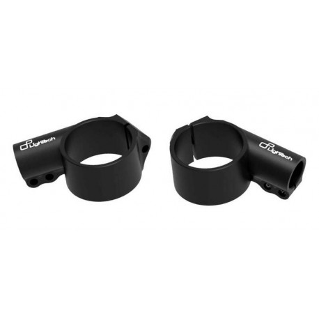 Guidons bracelet LIGHTECH Ø53mm hauteur +0mm déport +20mm/10° noir