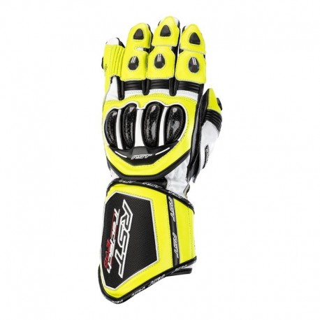 Gants RST TracTech Evo 4 cuir - jaune fluo/noir