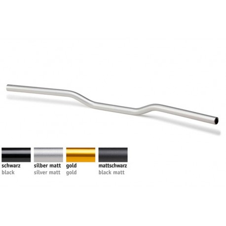 Guidon 25,4mm STREETBAR ALU LSL 1" noir poli