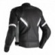 Veste RST Sabre Airbag cuir - noir/blanc