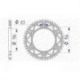 Couronne AFAM 48 dents alu pas 520 type 15206