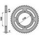 Couronnes acier PBR 51 dents chaîne 428 Kawasaki KX100