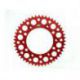 Couronne RENTHAL Ultralight™ 51 dents alu anti-boue pas 520 type 154U anodisé rouge Honda