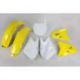 Kit plastique UFO couleur origine jaune/blanc Suzuki RM125/250