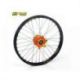 Roue avant complète HAAN WHEELS 21x2,15x36T jante noir/moyeu orange/rayons argent/têtes de rayons argent