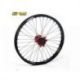 Roue avant complète HAAN WHEELS 21x1,60x36T jante noir/moyeu rouge/rayons noir/têtes de rayons rouge