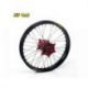 Roue arrière complète HAAN WHEELS 16x1,85x36T jante noir/moyeu rouge/rayons argent/têtes de rayons argent