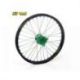 Roue avant complète HAAN WHEELS 21x1,60 jante noir/moyeu vert Kawasaki KX250/450F