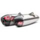 Silencieux double YOSHIMURA RS-9T Signature Series inox/casquette carbone Honda CRF250R