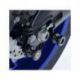 Pions de bras oscillant R&G RACING avec platine noir Yamaha YZF-R1