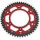 REAR SPROCKET / 48 TEETH / 520 PITCH / RED/NATURAL / ALUMINIUM/STEEL