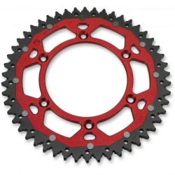 REAR SPROCKET / 50 TEETH / 520 PITCH / RED/NATURAL / ALUMINIUM/STEEL