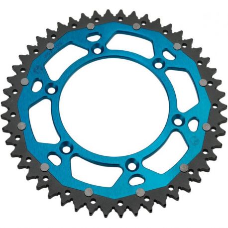 REAR SPROCKET / 48 TEETH / 520 PITCH / BLUE/NATURAL / ALUMINIUM/STEEL