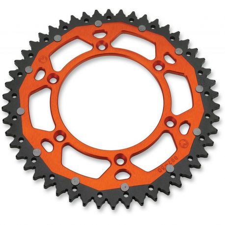 REAR SPROCKET / 50 TEETH / 520 PITCH / ORANGE/NATURAL / ALUMINIUM/STEEL