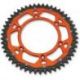 REAR SPROCKET / 51 TEETH / 520 PITCH / ORANGE/NATURAL / ALUMINIUM/STEEL