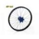 Roue avant complète HAAN WHEELS SM 17x3,50x36T jante noir/moyeu bleu/rayons argent/têtes de rayons argent