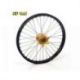 Roue avant complète HAAN WHEELS SM 17x3,50x36T jante noir/moyeu or/rayons argent/têtes de rayons argent