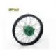 Roue arrière complète HAAN WHEELS SM 17x4,50x36T jante noir/moyeu vert/rayons argent/têtes de rayons argent