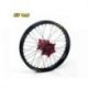 Roue arrière complète HAAN WHEELS SM 17x4,50x36T jante noir/moyeu rouge/rayons argent/têtes de rayons argent