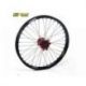 Roue avant complète HAAN WHEELS SM 17x3,50x36T jante noir/moyeu rouge/rayons argent/têtes de rayons argent