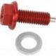 MAGNETIC DRAIN PLUG ZIP-TY RED HONDA