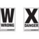 COURSE ARROW DANGER/WRONG WAY