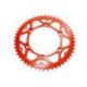 Couronne ART 48 dents alu ultra-light anti-boue pas 520 type 822 rouge