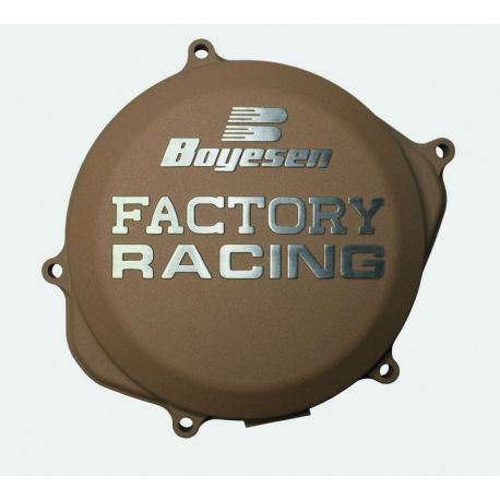 Couvercle de carter d'embrayage boyesen factory racing alu couleur magnésium kawasaki kx250