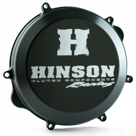 Couvercle de carter d'embrayage hinson aluminium noir kawasaki kx450