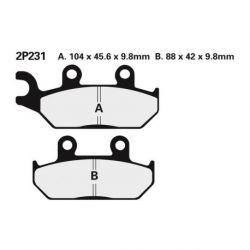 Plaquettes de frein NISSIN 2P-231GS semi-métallique