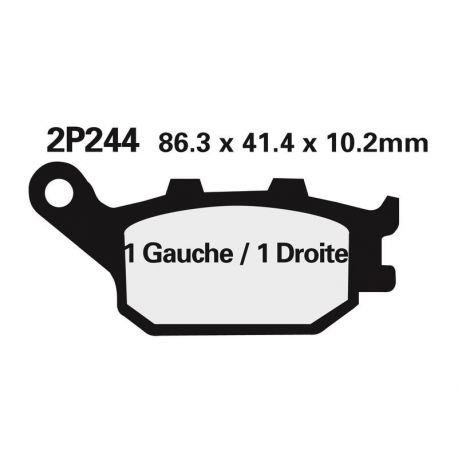 Plaquettes de frein NISSIN 2P-244NS semi-métallique