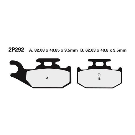 Plaquettes de frein NISSIN 2P-292ST métal fritté Can Am