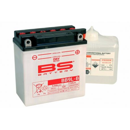 Batterie BS BATTERY BB9L-B haute performance livrée avec pack acide