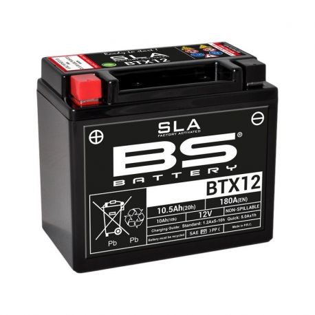 Batterie BS BATTERY BTX12 SLA sans entretien activée usine