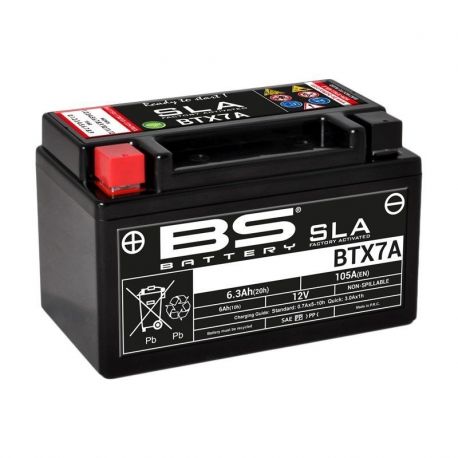 Batterie BS BATTERY BTX7A SLA sans entretien activée usine