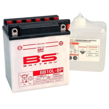 Batterie BS BATTERY BB10L-BP haute performance livrée avec pack acide