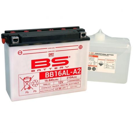 Batterie BS BATTERY BB16AL-A2 haute performance livrée avec pack acide