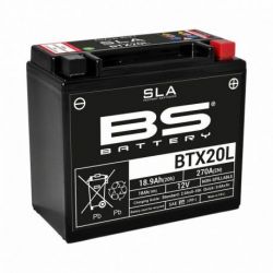 Batterie BS BATTERY BTX20L-BS sans entretien livrée avec pack acide