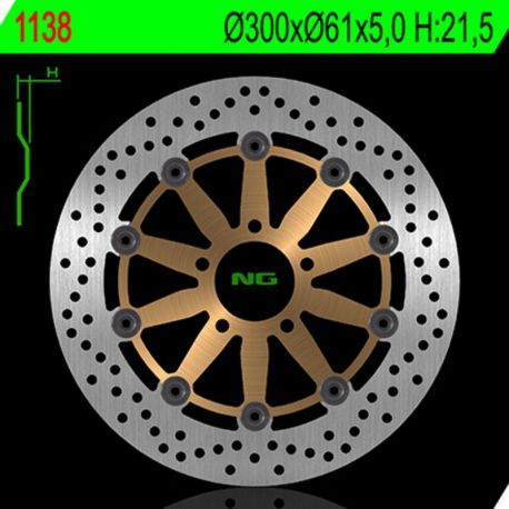 Disque de frein NG 1138 rond flottant Suzuki