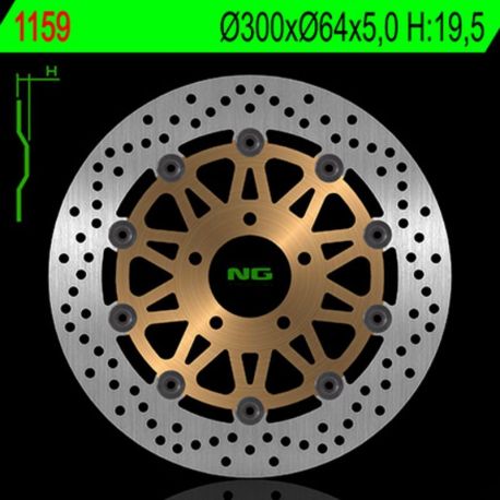 Disque de frein NG 1159 rond flottant Triumph