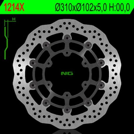 Disque de frein NG 1214X pétale flottant Suzuki