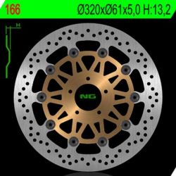 Disque de frein NG 166 rond flottant