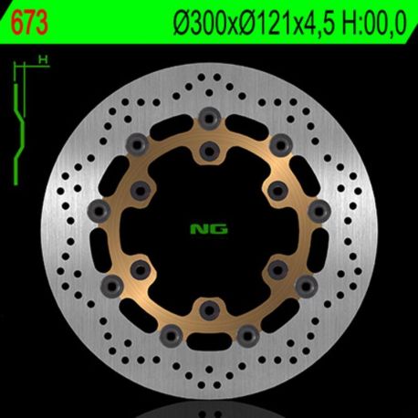 Disque de frein NG 673 rond flottant