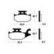 Plaquettes de frein TECNIUM MO254 métal fritté